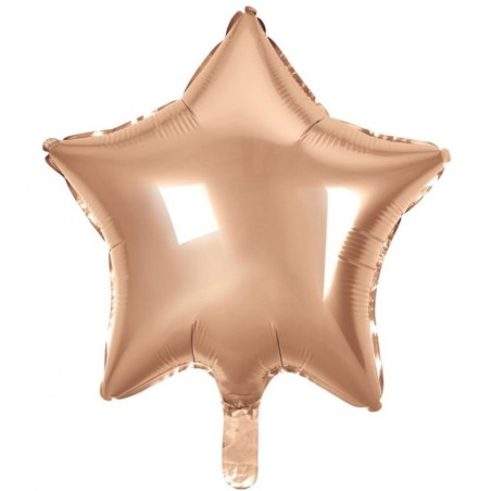 Balon foliowy różowy w kształcie gwiazdy, 19"- 48 cm /1szt