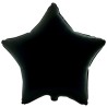 Balon foliowy czarny w kształcie gwiazdy, 18"- 47 cm /1szt