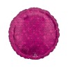 Foliowe różowe balony okrągły z cekinami, 18” - 46 cm. 1 szt.