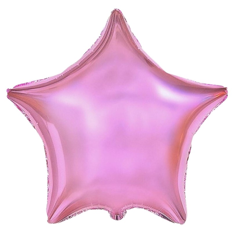 Balon foliowy różowy w kształcie gwiazdy, 18"- 47 cm /1szt