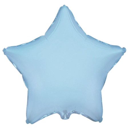 Balon foliowy niebieski w kształcie gwiazdy, 18"- 47 cm /1szt