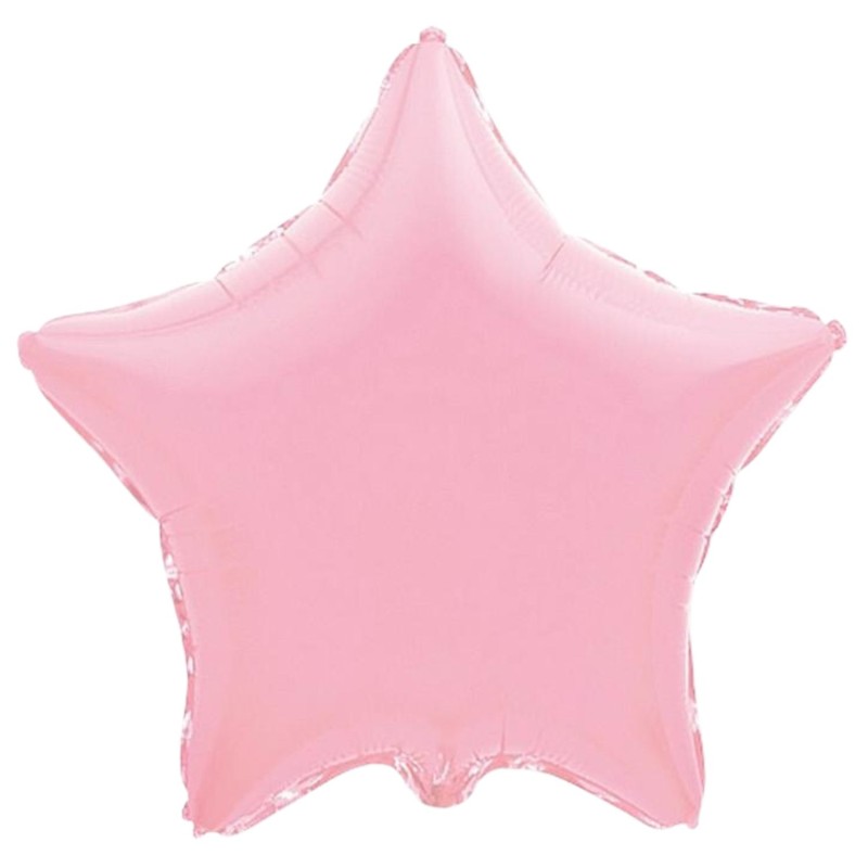 Balon foliowy różowy w kształcie gwiazdy, 18"- 47 cm /1szt