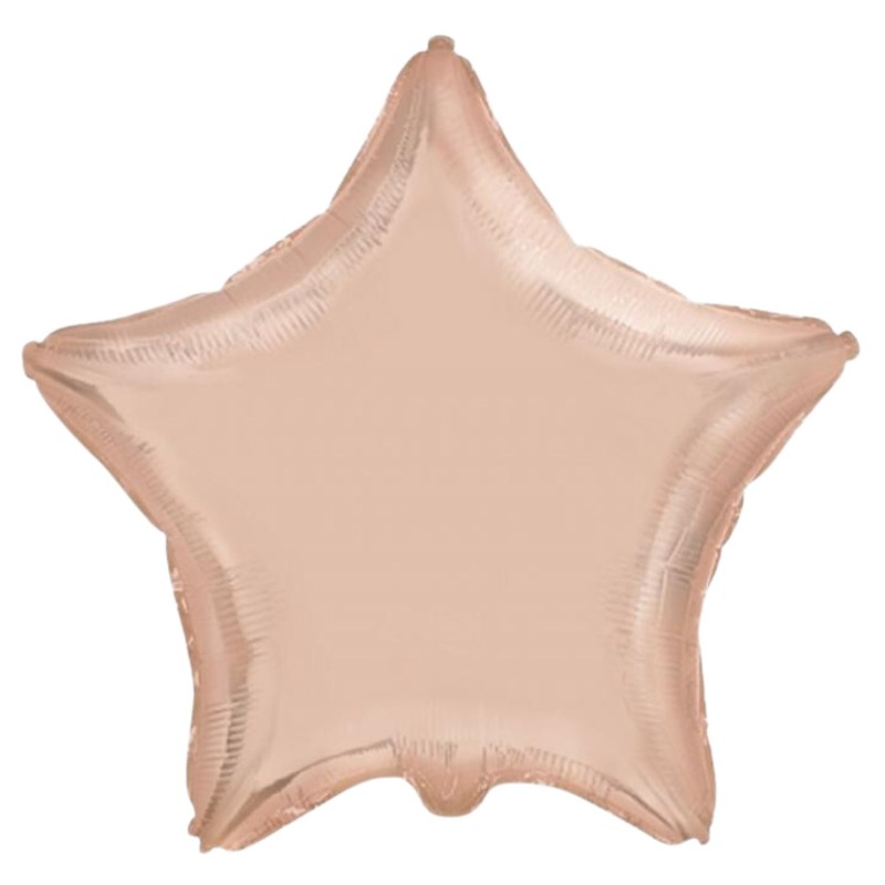 Balon foliowy różowy w kształcie gwiazdy, 18"- 47 cm /1szt