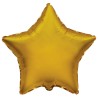 Balon foliowy złoty w kształcie gwiazdy, 18"- 47 cm /1szt