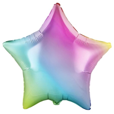 Balon foliowy kolorowy w kształcie gwiazdy, 18"- 47 cm /1szt
