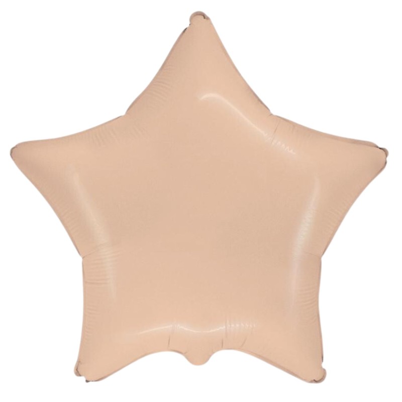 Balon foliowy pomarańczowy w kształcie gwiazdy, 18"- 47 cm /1szt