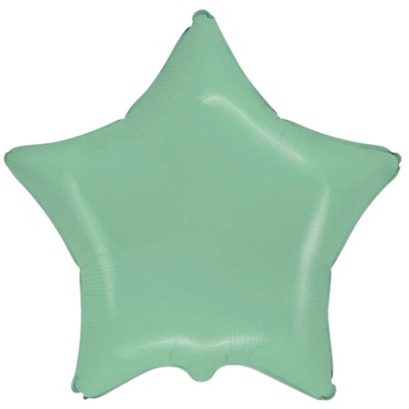 Balon foliowy zielony w kształcie gwiazdy, 18"- 47 cm /1szt