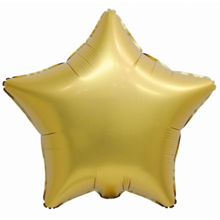 Balon foliowy złoty w kształcie gwiazdy, 18"- 46 cm /1szt