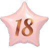 Balon foliowy różowy w kształcie gwiazdy, 19"- 48 cm /1szt