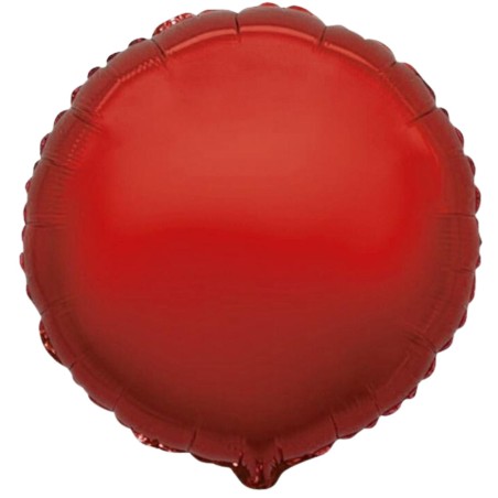 Foliowe czerwony balony okrągłe, 18” - 46 cm. 1 szt.