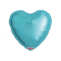 Balon foliowy niebieski w kształcie "serca" metalic, 18"- 46 cm / 5 szt.