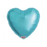 Balon foliowy niebieski w kształcie "serca" metalic, 18"- 46 cm / 5 szt.