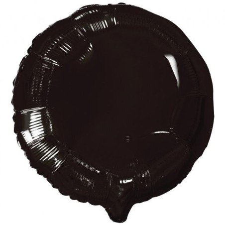 Foliowe czarny balony okrągłe, 18” - 46 cm. 1 szt.