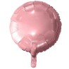 Foliowe różowe balony okrągłe, 18” - 46 cm. 1 szt.