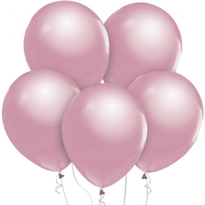 Lateksowe klasyczne Balony Beauty&Charm, metaliki j. różowe 12"/ 50 szt.