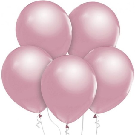 Lateksowe klasyczne Balony Beauty&Charm, metaliki j. różowe 12"/ 50 szt.