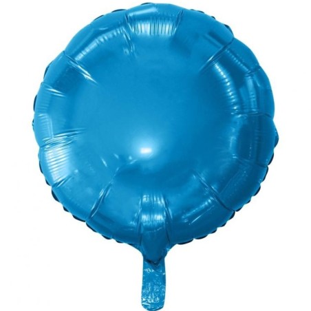 Foliowe niebieski balony okrągłe, 18” - 46 cm. 1 szt.
