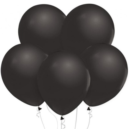 Lateksowe klasyczne Balony Beauty&Charm, metaliki czarne 12"/ 50 szt.