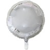 Foliowe srebrne balony okrągłe, 18” - 46 cm. 1 szt.