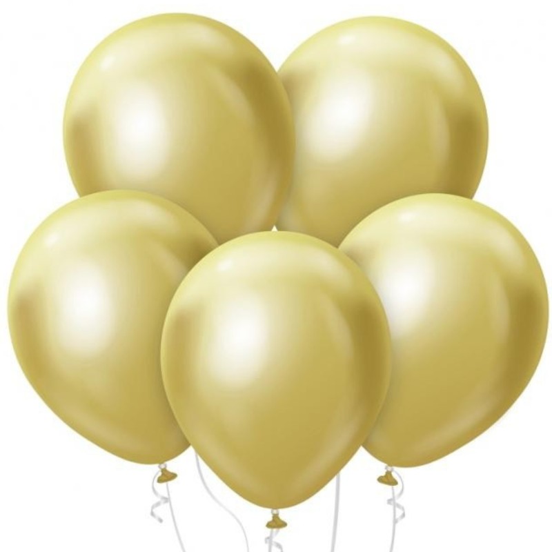 Lateksowe klasyczne Balony Beauty&Charm, platynowe j. złote 12"/ 50 szt.