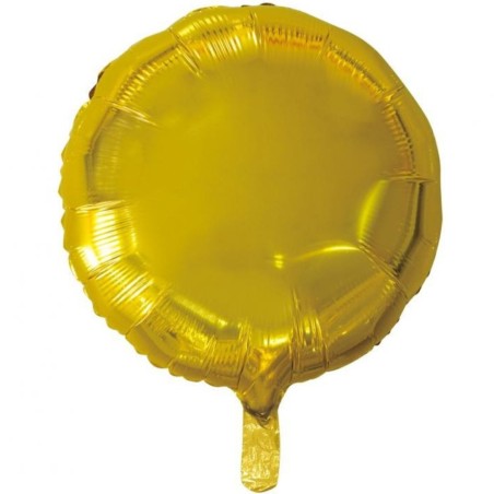 Foliowe złote balony okrągłe, 18” - 46 cm. 1 szt.