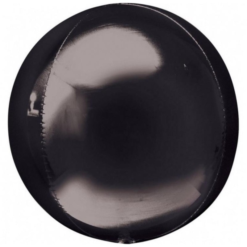 Foliowe czarne balony okrągłe, 16” - 40 cm. 1 szt.