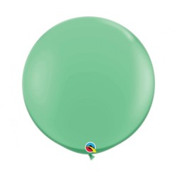 Foliowy balon zielony w kształcie "kuli", 36"- 91 cm / 2 szt.