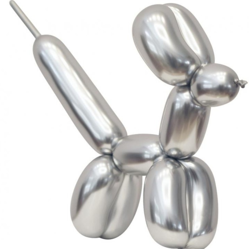 Klasyczne lateksowe Balony do modelowania Beauty&Charm, platynowe srebrne, 50 szt.