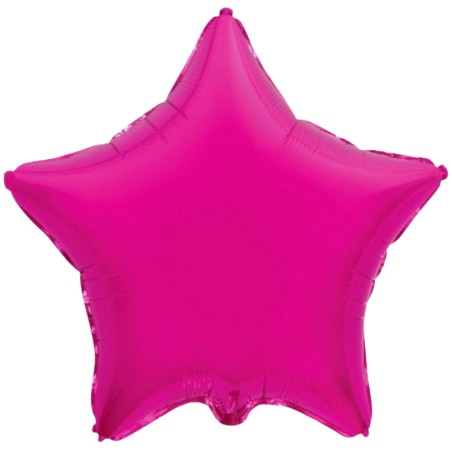 Foliowe różowe balony w kształcie gwiazdy, 19” - 48 cm. 1 szt.