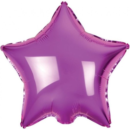 Foliowe fioletowe balony w kształcie gwiazdy, 14” - 36 cm. 1 szt.