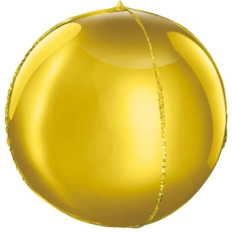 Foliowe złote balony kuliste, 16” - 40 cm. 1 szt.