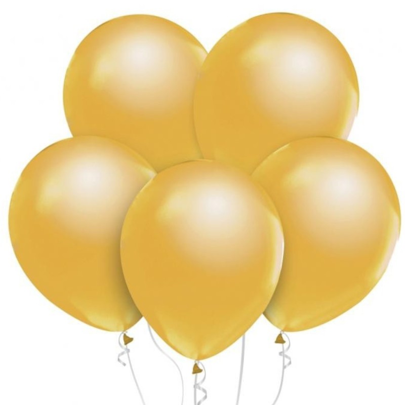 Lateksowe klasyczne Balony Beauty&Charm, metaliki j. złote 12"/ 50 szt.
