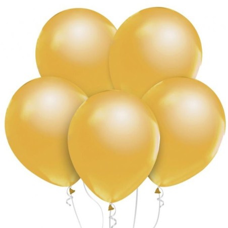 Lateksowe klasyczne Balony Beauty&Charm, metaliki j. złote 12"/ 50 szt.
