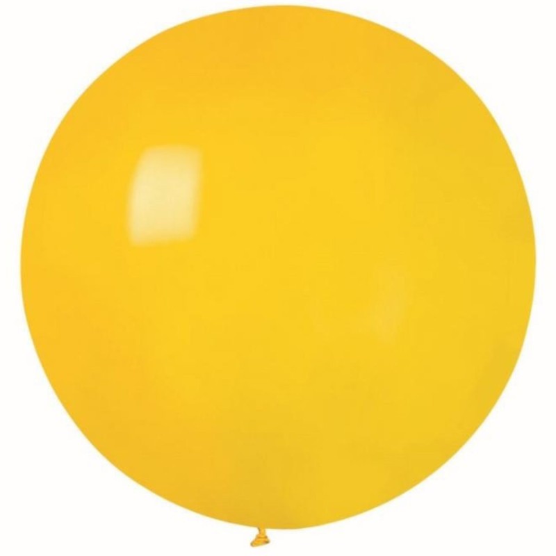 Lateksowe żółte balony kuliste, 31” - 80 cm. 1 szt.