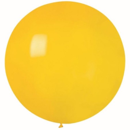 Lateksowe żółte balony kuliste, 31” - 80 cm. 1 szt.