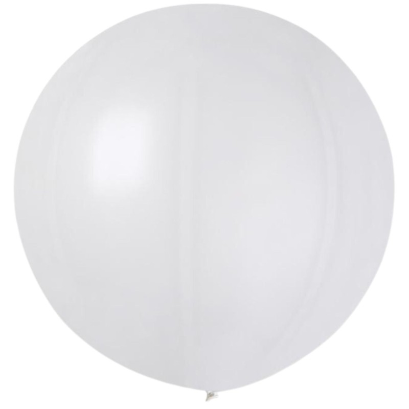 Lateksowe białe balony kuliste metalik, 31” - 80 cm. 1 szt.