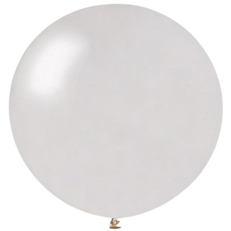 Lateksowe beżowe balony kuliste metalic, 31” - 80 cm. 1 szt.