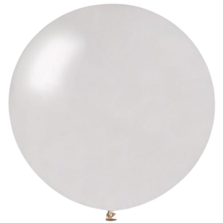 Lateksowe beżowe balony kuliste metalic, 31” - 80 cm. 1 szt.