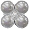 Balon foliowy srebrna podstawa do balonów pompowanych powietrzem, 22"- 56 cm /1szt