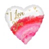 Foliowe Balony kolorowe z napis. "I Love You" (serce). 18" - 46 cm / 1 szt.