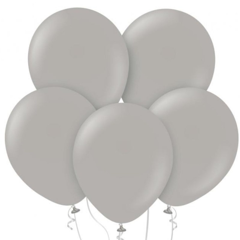 Lateksowe klasyczne Balony Beauty&Charm, pastelowe szare 12"/ 50 szt.