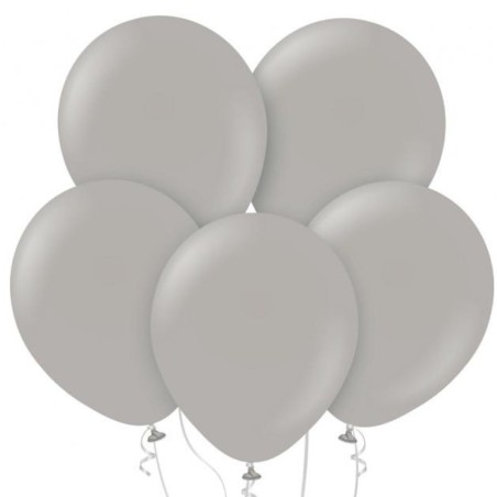 Lateksowe klasyczne Balony Beauty&Charm, pastelowe szare 12"/ 50 szt.