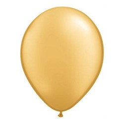 Foliowy balon metal złoty, 11"- 28 cm / 100 szt.