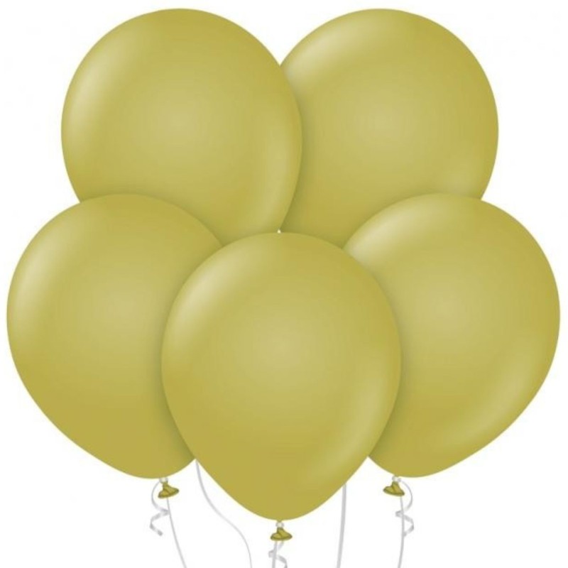 Lateksowe klasyczne Balony Beauty&Charm, pastelowe oliwkowe 12"/ 50 szt. KK