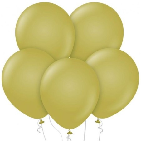 Lateksowe klasyczne Balony Beauty&Charm, pastelowe oliwkowe 12"/ 50 szt. KK