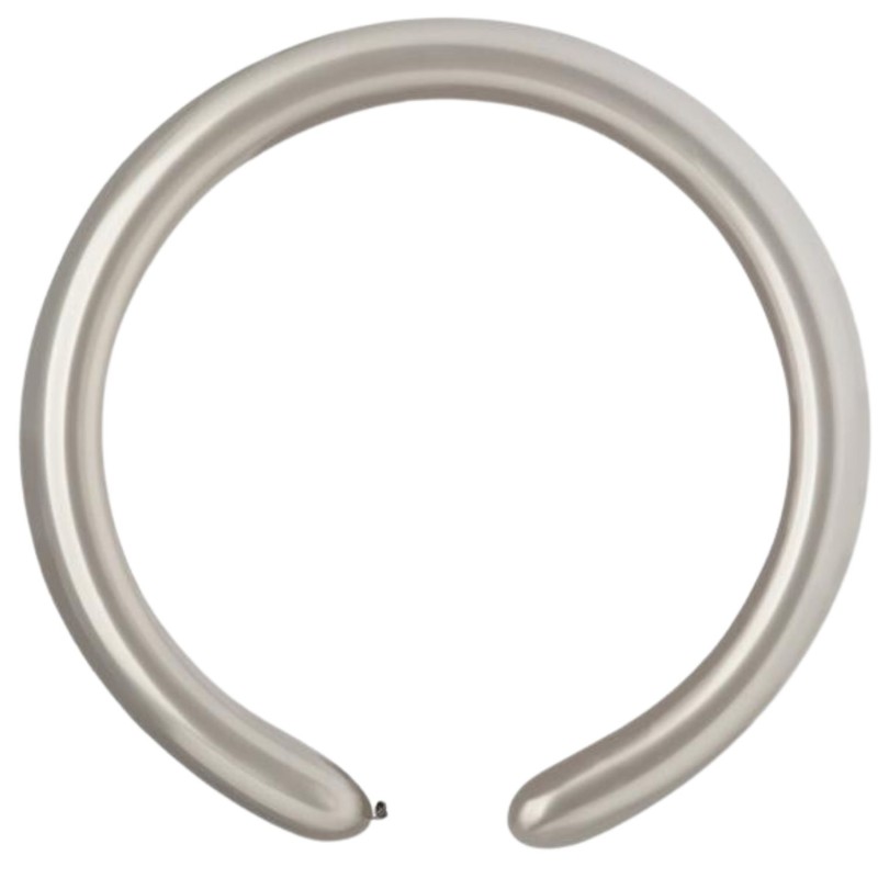 Lateksowe Balony do modelowania DM4 - Rurki włoskie srebrne / 100 szt.