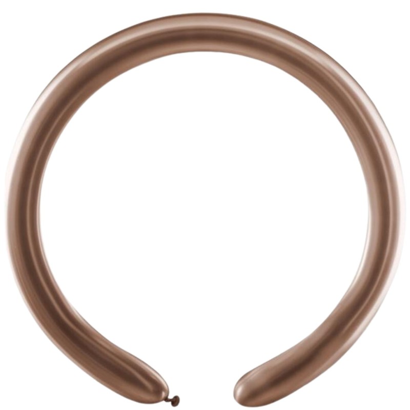 Lateksowe Balony do modelowania DB4 - Rurki włoskie shiny różowo-złote/ 100 szt.