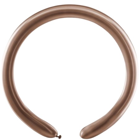 Lateksowe Balony do modelowania DB4 - Rurki włoskie shiny różowo-złote/ 100 szt.