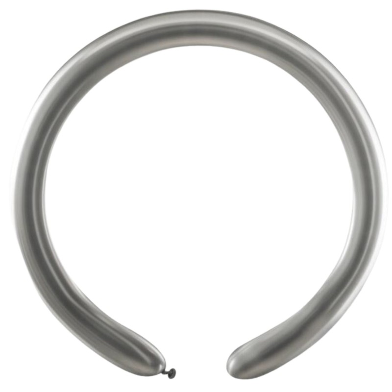 Lateksowe Balony do modelowania DB4 - Rurki włoskie shiny srebrne/ 100 szt.