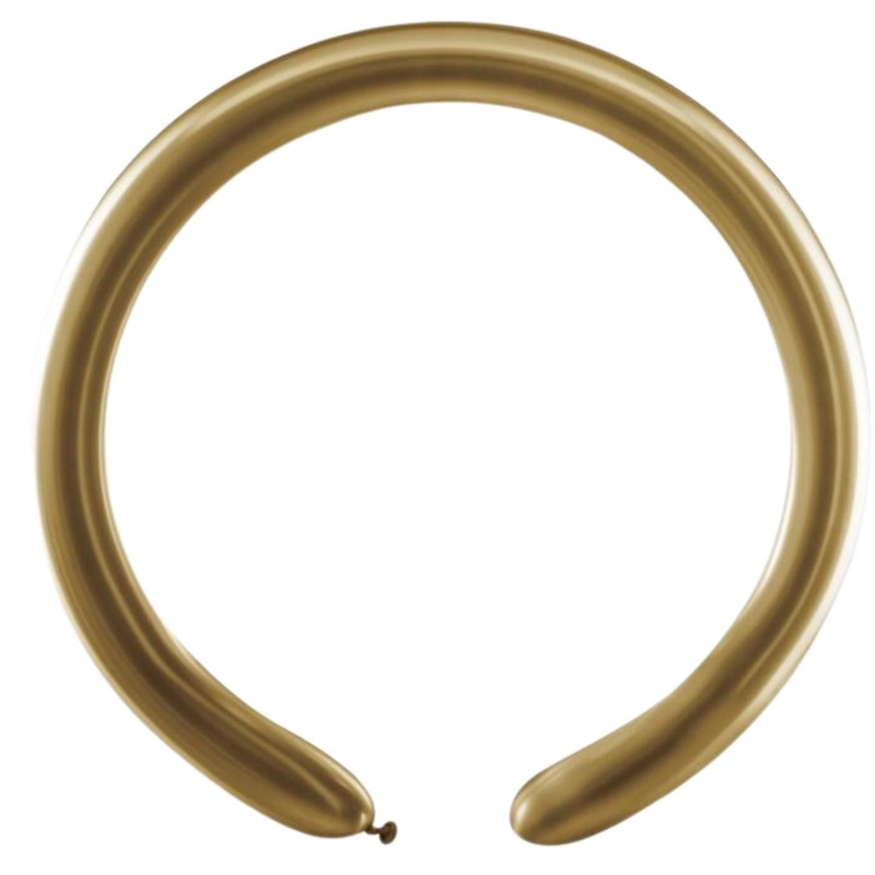 Lateksowe Balony do modelowania DB4 - Rurki włoskie shiny złote/ 100 szt.